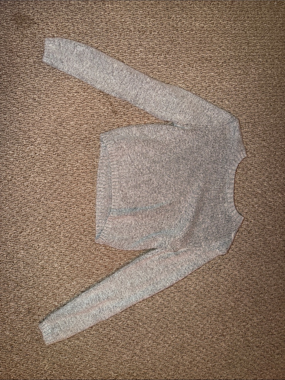 Garage Light Heather Gray Crewneck Sweater cropped
